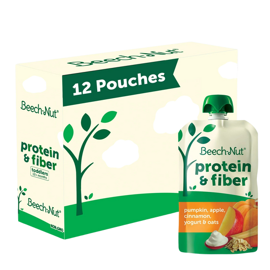 Protein & fiber Pouch- Pumpkin, Apple, Yogurt, Oat (12 Pack)