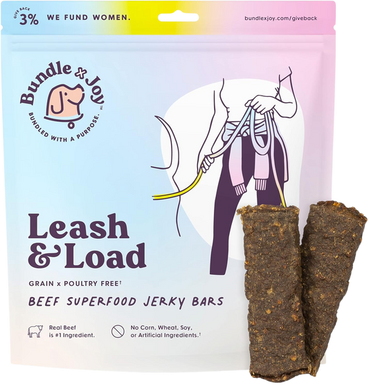 Leash & Load Beef Superfood Jerky Dog Bars