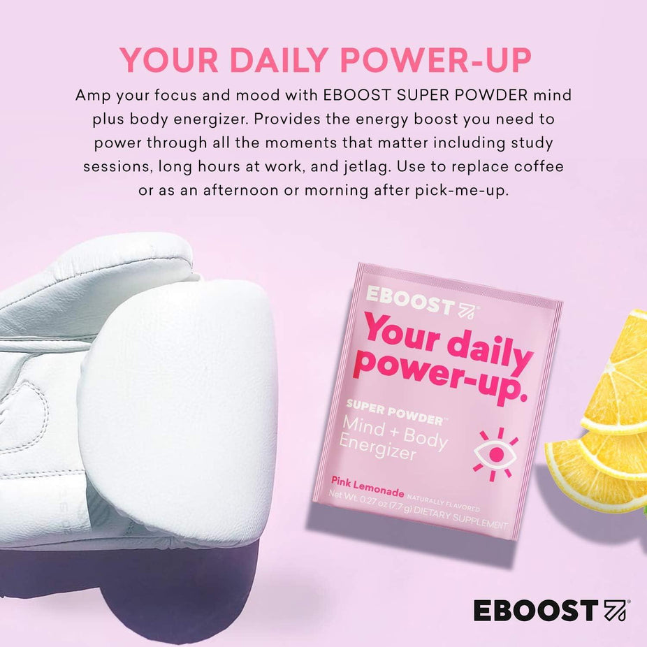 Super Powder Mind + Body Energizer Drink Mix - Pink Lemonade Flavor (20 CT)