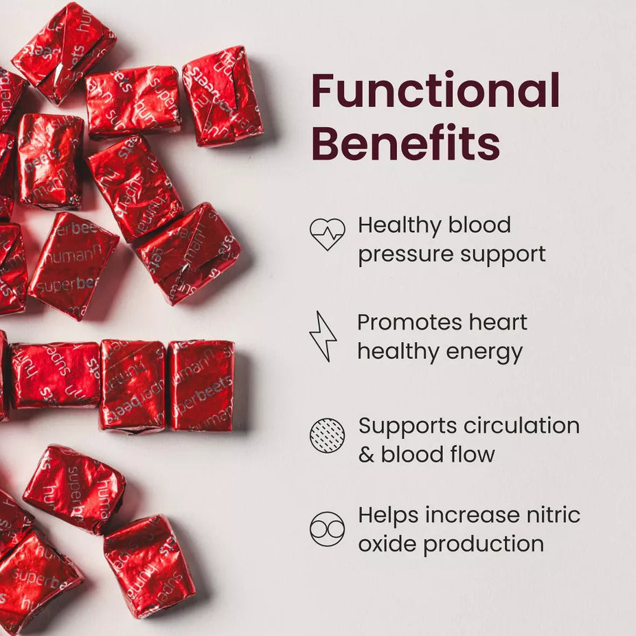SuperBeets Heart Chews - Pomegranate Berry (60 CT)