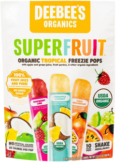 Organic Tropical SuperFruit Freezie Pops
