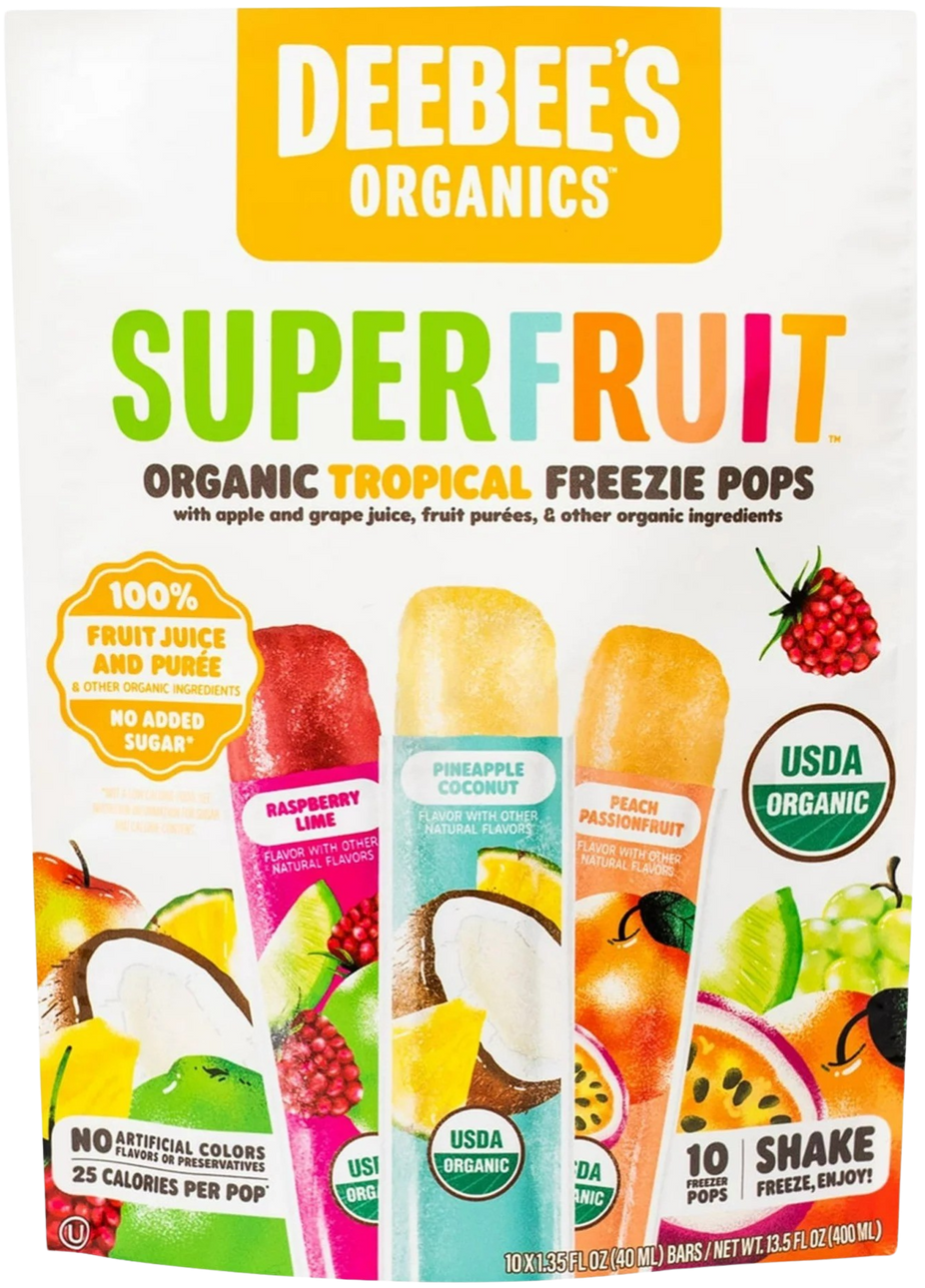 Organic Tropical SuperFruit Freezie Pops
