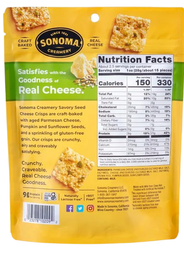 Savory Seed Cheese Crisps (12 Pack)