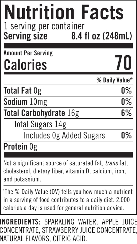 Strawberry Sparkling Juice (4 Pack)