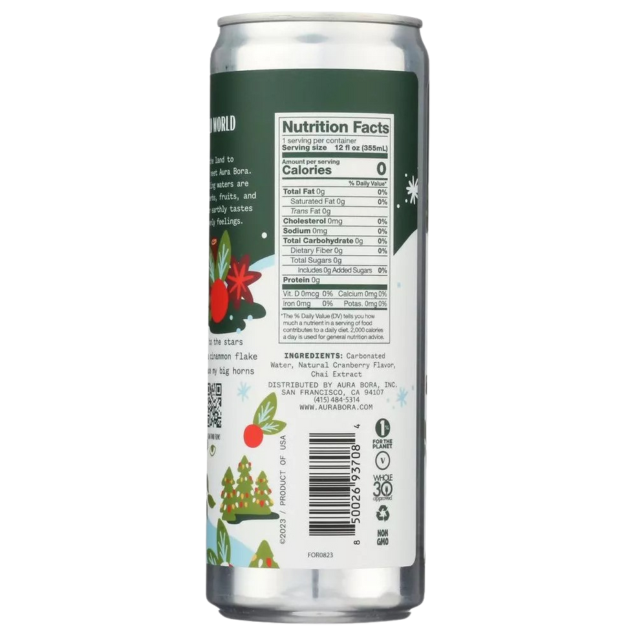 Chai Cranberry Sparkling Water (12 Pack)