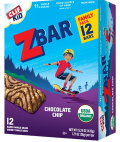 ZBAR Chocolate Chip Snack Bars (12 CT)