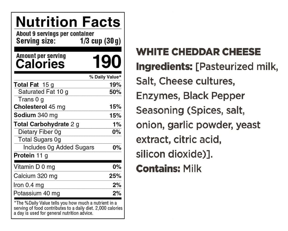 White Chedda Black Peppa Bites
