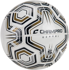 Venari 20 Panel Soccer Ball - #5 Black Silver Vegas Gold