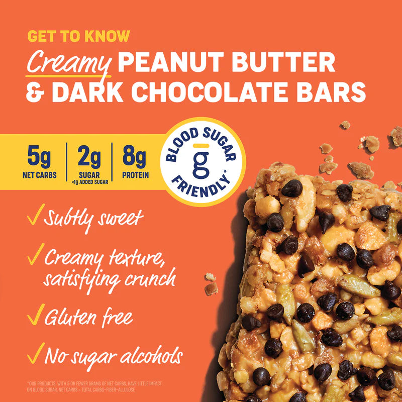 Creamy Peanut Butter and Dark Chocolate Bars (4CT)