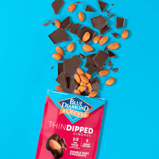 Double Dark Chocolate Thin Dipped Almonds