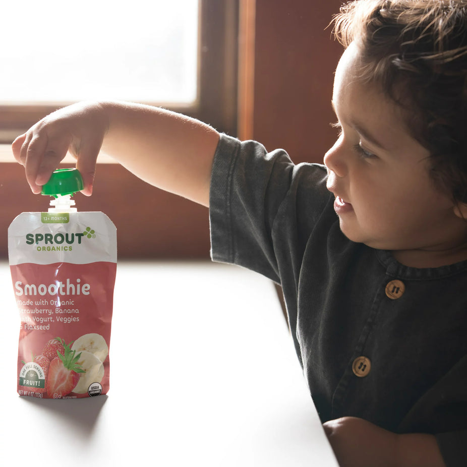 Smoothie with Strawberry Banana Yogurt Veggies and Flax Seed (12+ Months) (6 Pack)