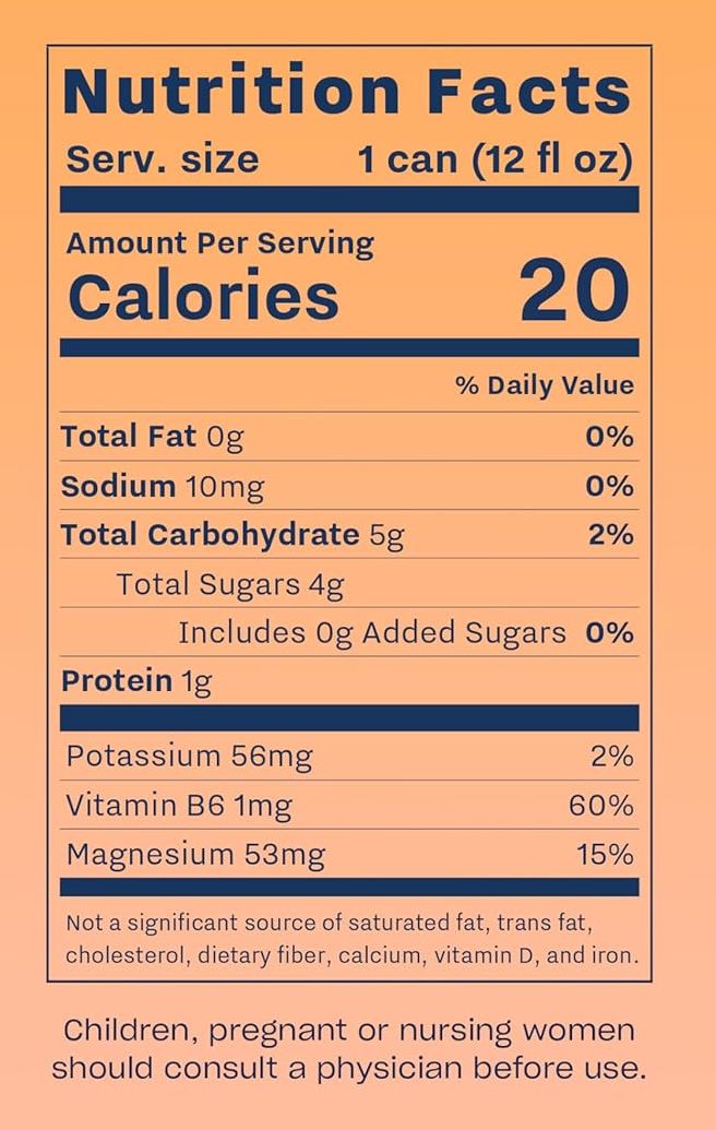 Peach Ginger Sparkling Water (12 Pack)