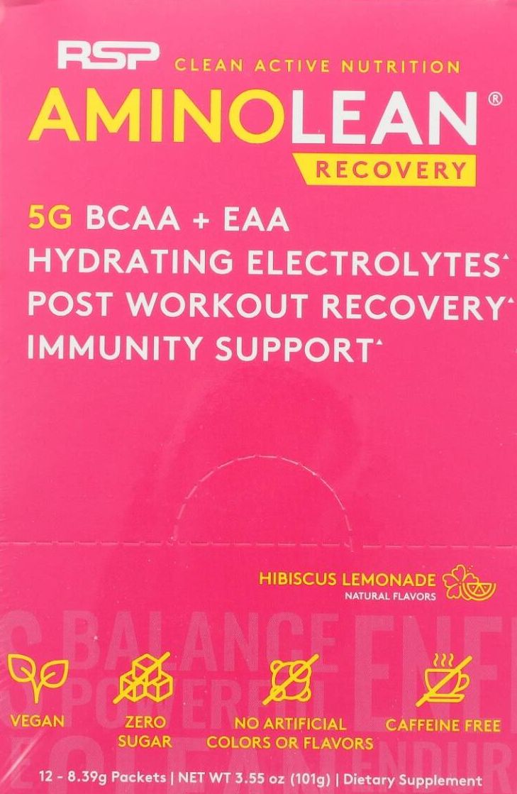 Amino Lean Hibiscus Lemonade Hydrating Electrolytes (12 Packets)