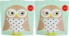 Owl Reusable Sandwich Bag - Mint (Set of 2)