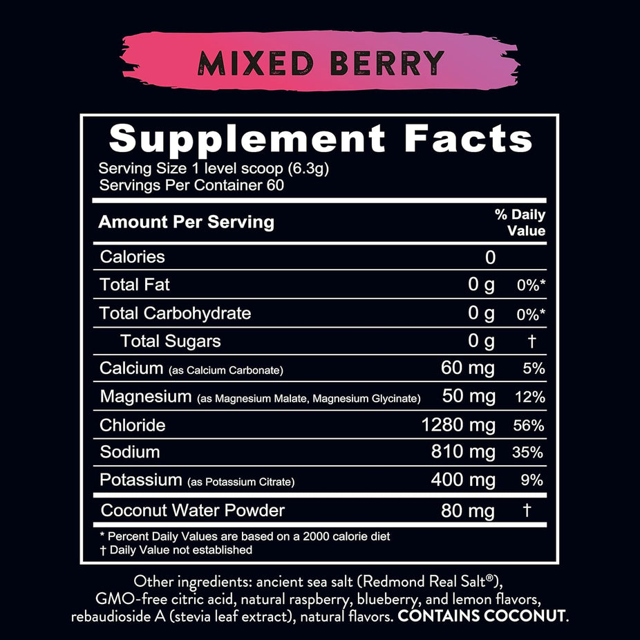 Hydration Drink Mix, Mixed Berry Flavor