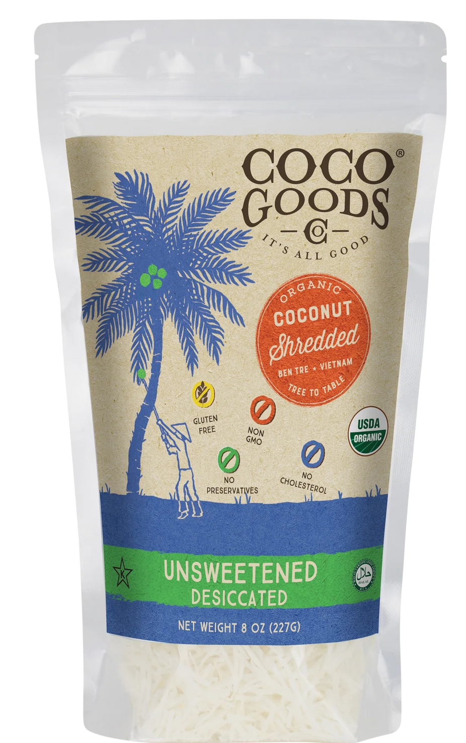 Organic Desiccated Shredded Coconut - Unsweetened