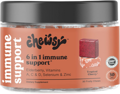 6-in-1 Immune Support Supplement Fruity Chews with Elderberry (30 CT)