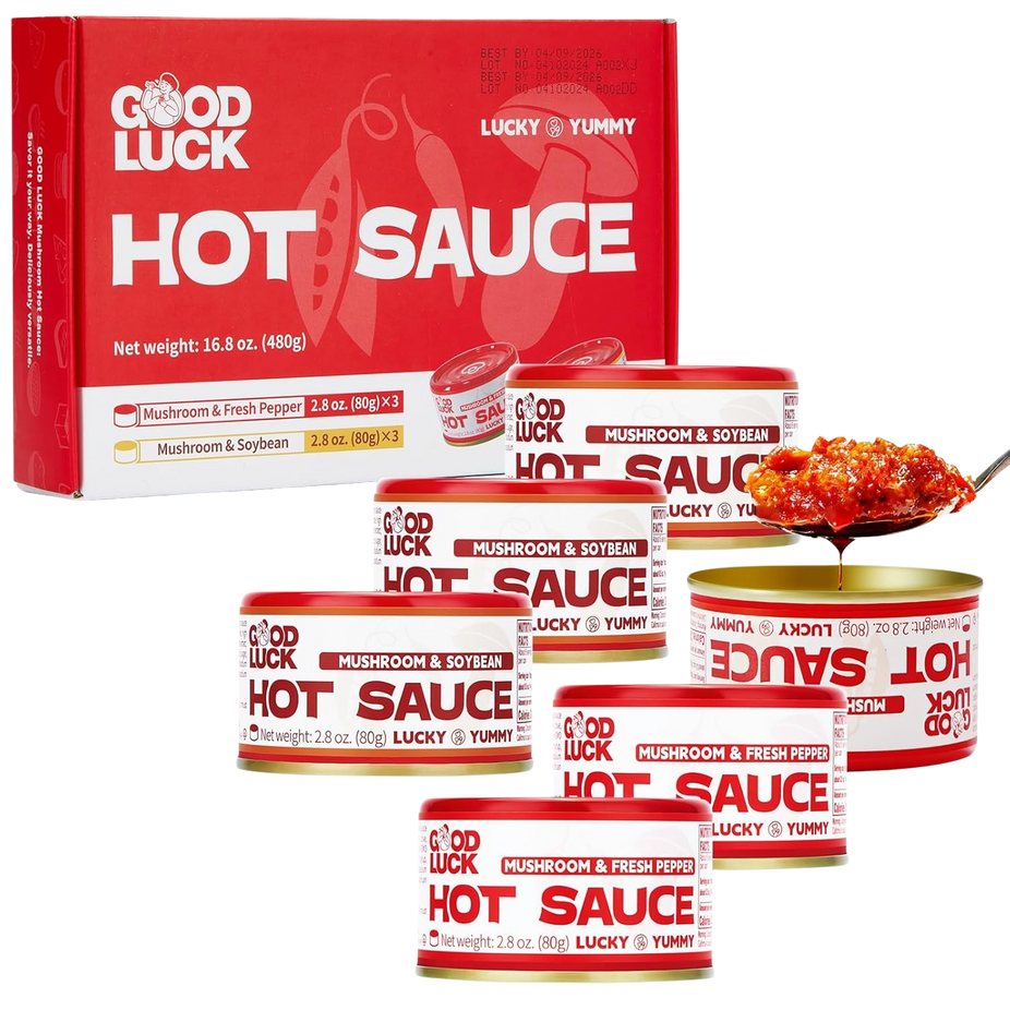 Fresh Pepper Mushroom and Soybean Hot Sauce (6 Pack)