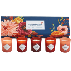 Blooms and Berries Set of 5 Scented Candles