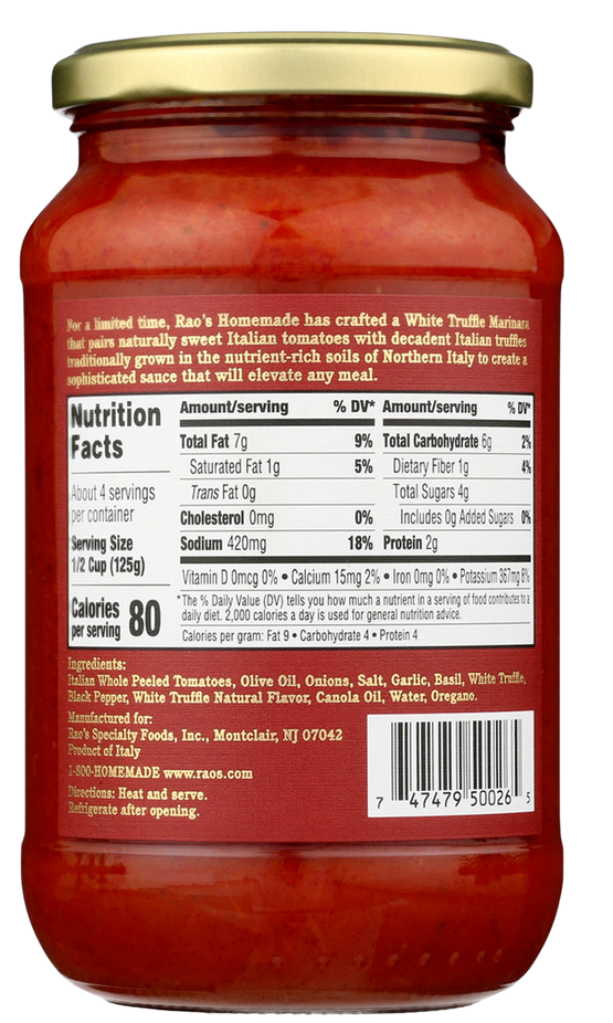 White Truffle Marina Sauce