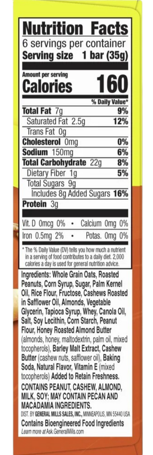 Sweet & Salty Chewy Nut Granola Bars - Roasted Mixed Nut (6 CT)