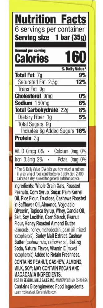 Sweet & Salty Chewy Nut Granola Bars - Roasted Mixed Nut (6 CT)