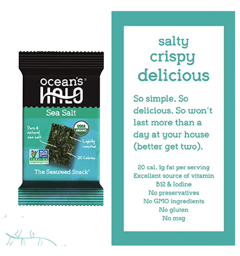 Sea Salt Seaweed Snacks (12 Pack)