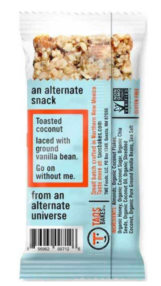 Toasted Coconut & Vanilla Bean Bar (12 Pack)