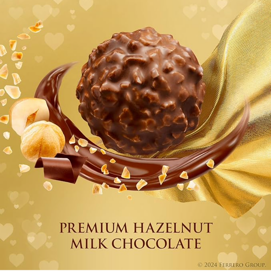 Fine Hazelnut Milk Chocolate Candy Glamond Gift Box (24 CT)