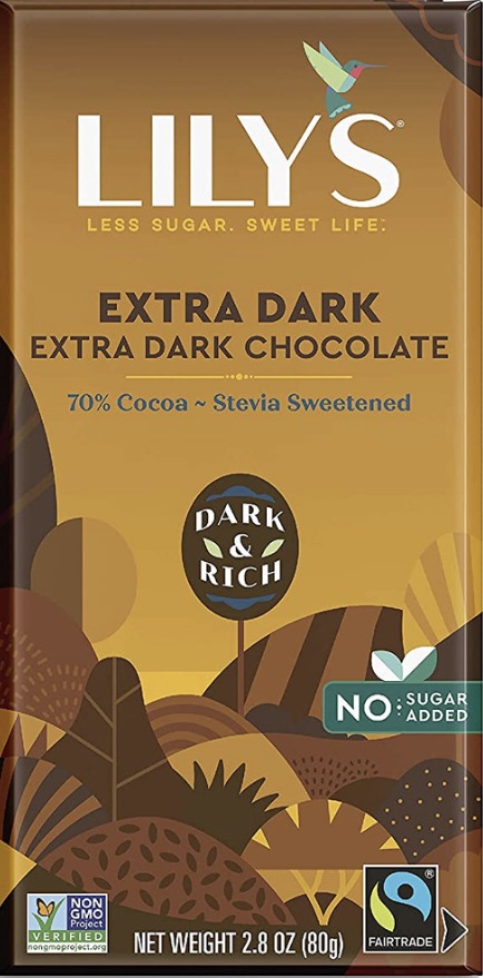 Dark Chocolate with Stevia Extra Dark