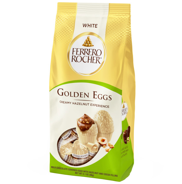 White Chocolate Hazelnut Golden Eggs (3 Pack)
