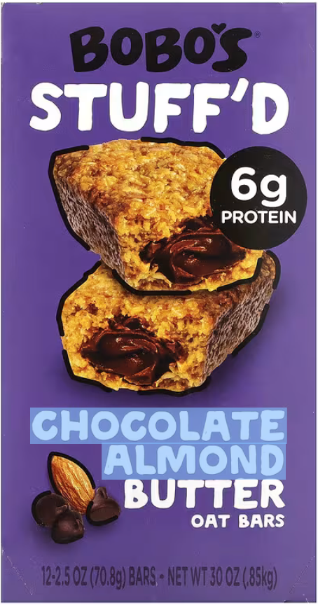Stuff'd Chocolate Almond Butter Oat Bar (12 CT)