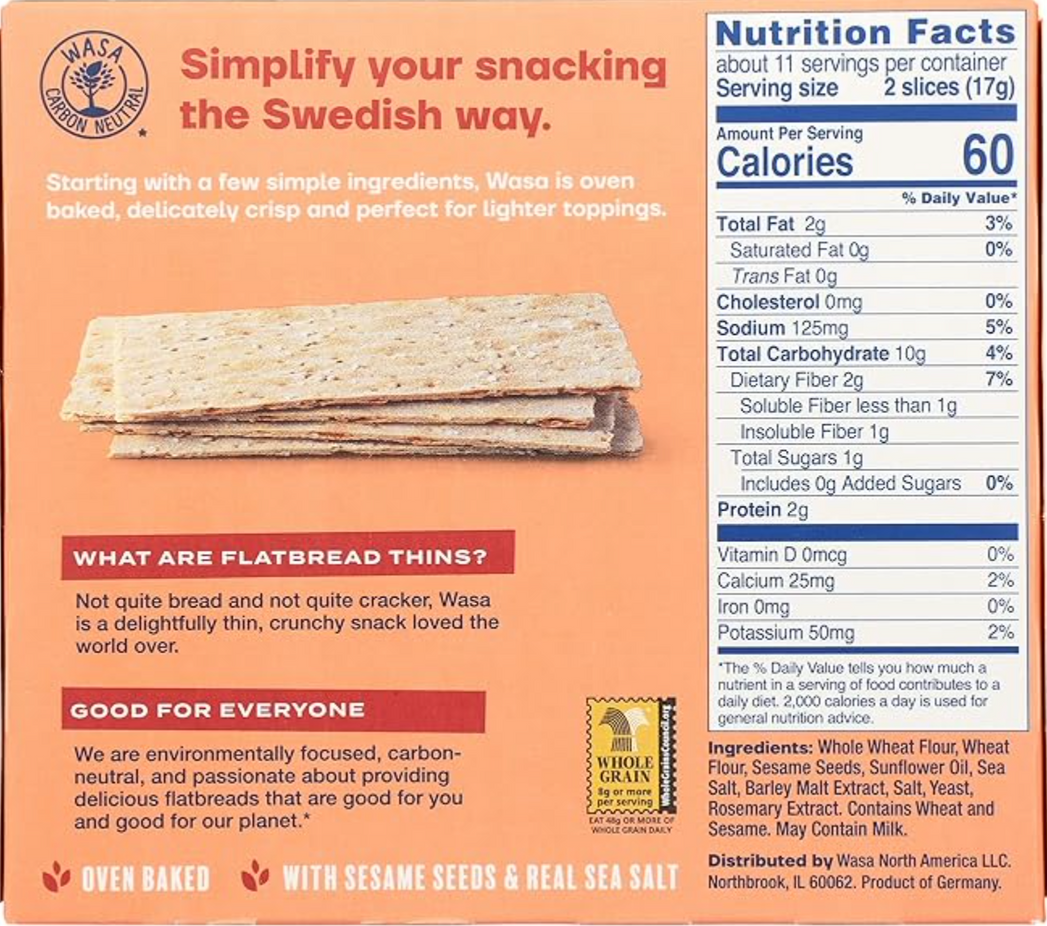 Sesame & Sea Salt Flatbread Thins