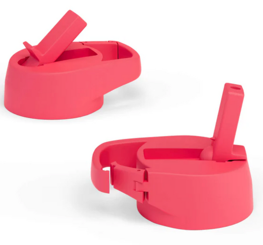 Straw Lid Set for Wide Mouth Bottles - Fuschia