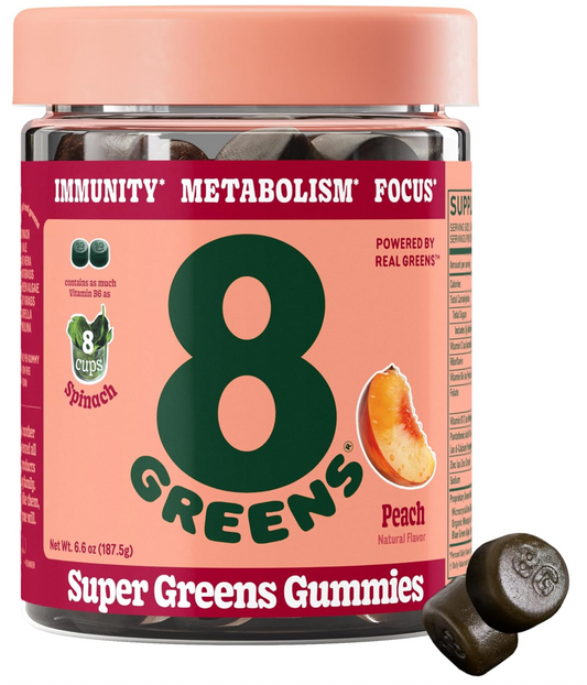 Peach Daily Greens Gummy Vitamins