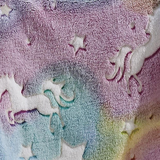 Star Glow Unicorn Micro Plush Blanket