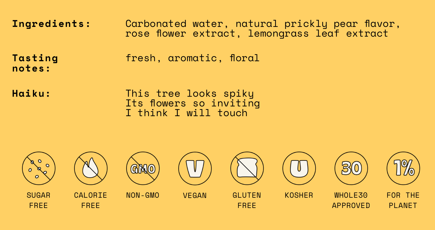 Cactus Rose Sparkling Water (6 Pack)