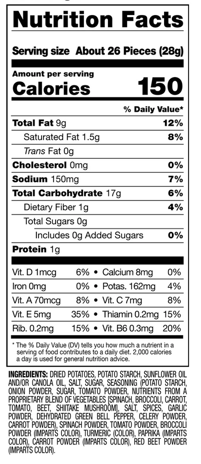Good Natured Selects - Veg-Ables Crispy, Potato/Veggie Snacks (6 Pack)