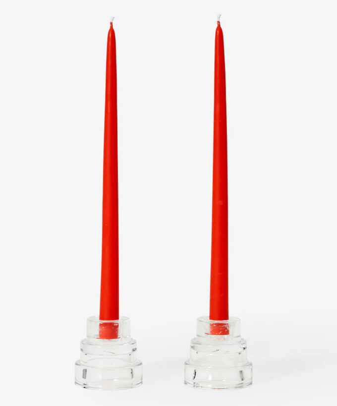 Honey, I'm Home Beeswax Candles - Coral (Set of 2)