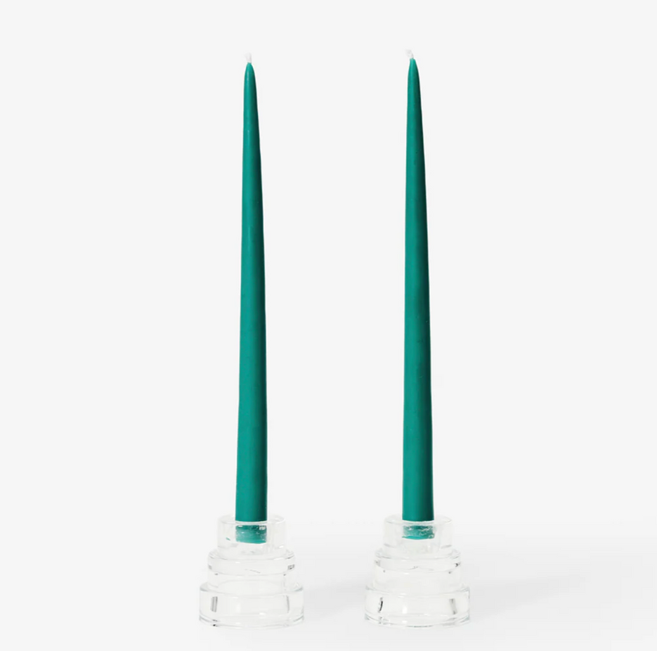 Honey, I'm Home Beeswax Candles - Teal (Set of 2)
