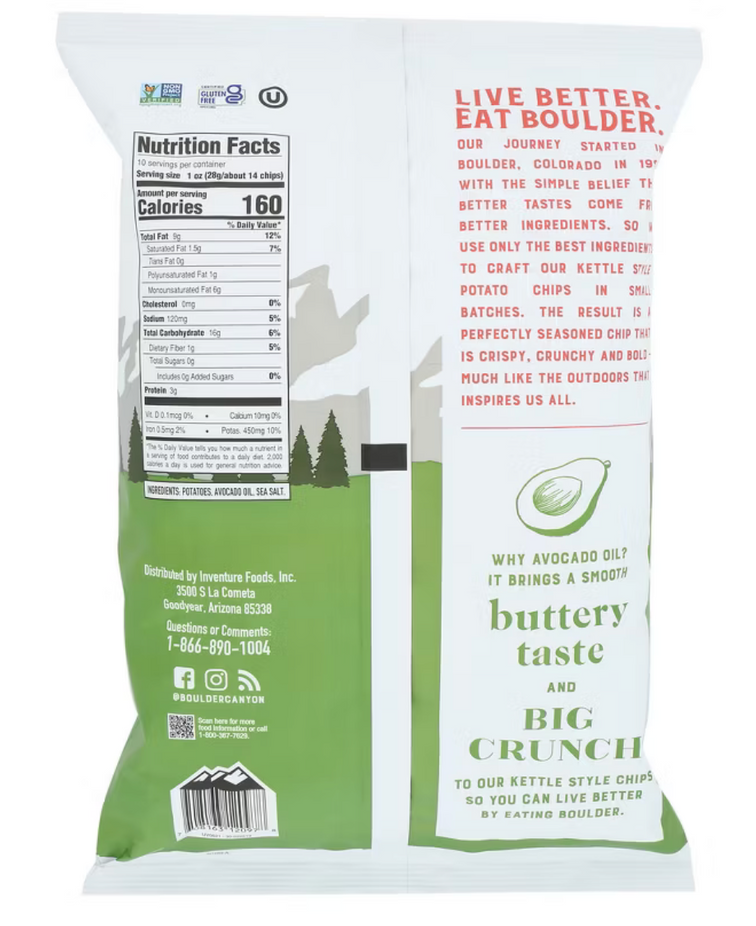 Avocado Oil Sea Salt Kettle Chips