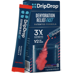 Dehydration Electrolyte Drink Variety Mix - Grape, Fruit Punch, Straw Lemonade, Cherry (8 CT)