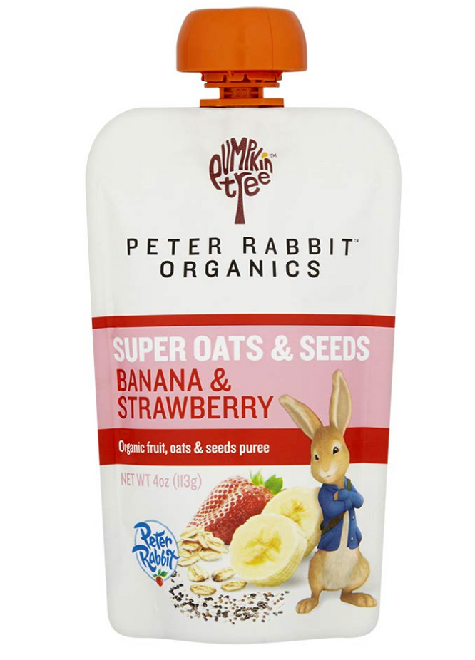 Banana & Strawberry  Super Oats & Seeds Puree (10 Pack)