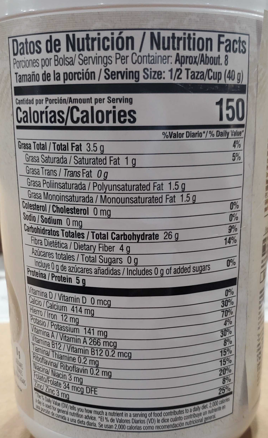 Instant Oats With Iron