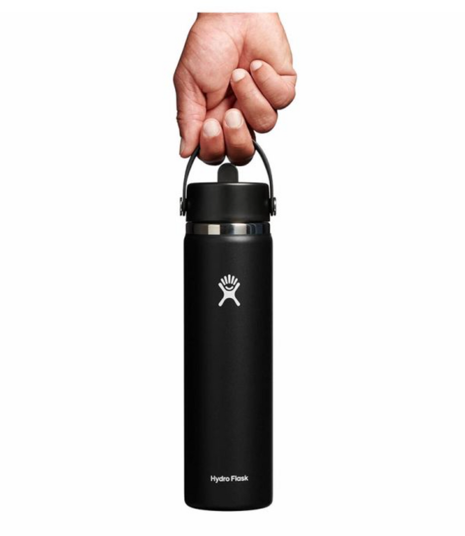 24oz Wide Flex Straw Cap - Black