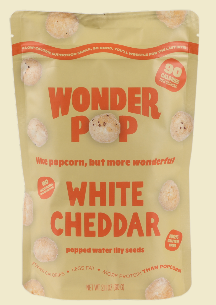 Popped Water Lily Seeds - White Cheddar (6 Pack)