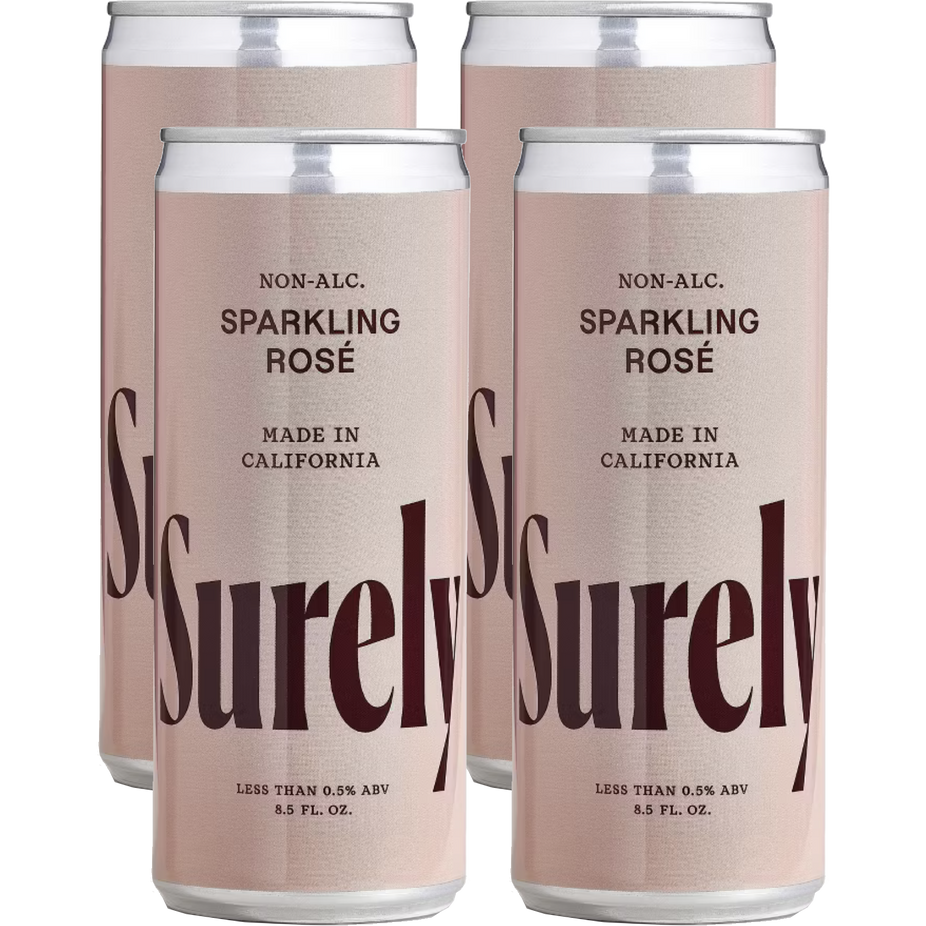 Non-Alcoholic Sparkling Rose Wine (4 Pack)