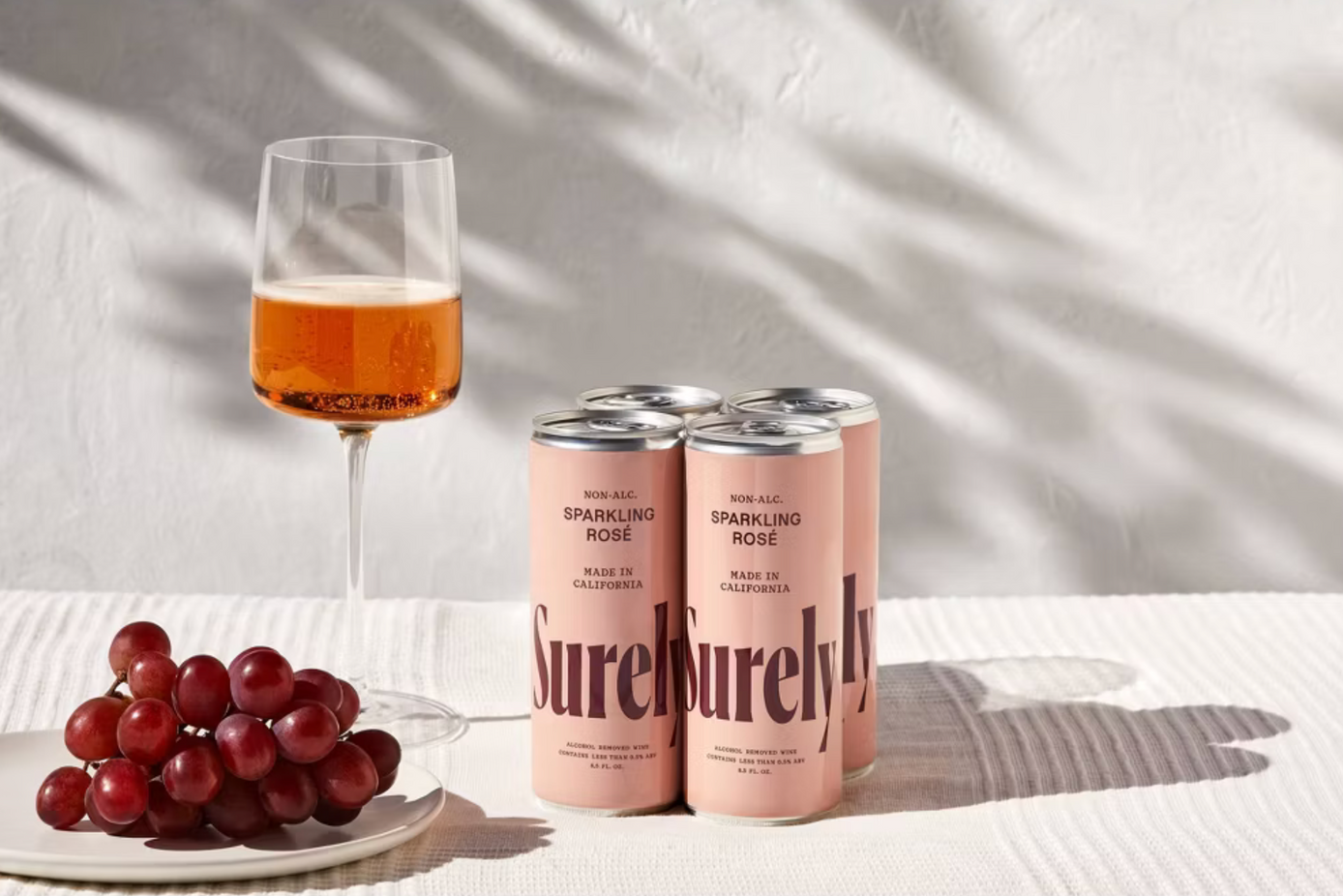 Non-Alcoholic Sparkling Rose Wine (4 Pack)