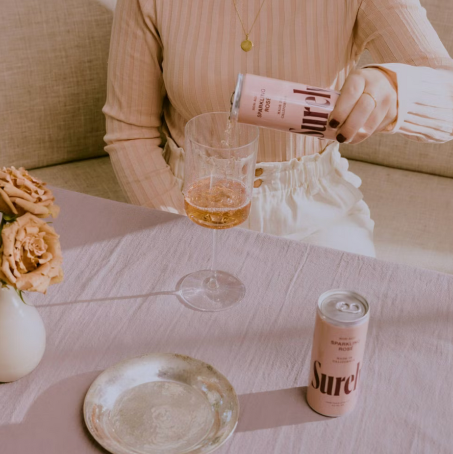 Non-Alcoholic Sparkling Rose Wine (4 Pack)