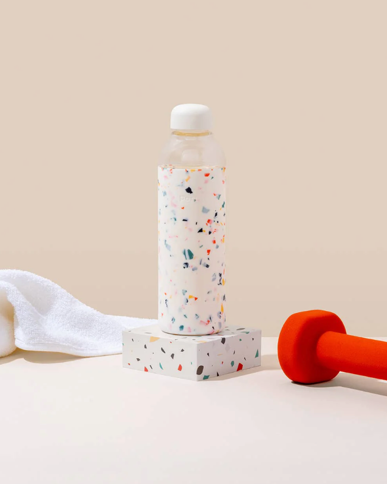 20oz Water Bottle - Terrazzo Cream